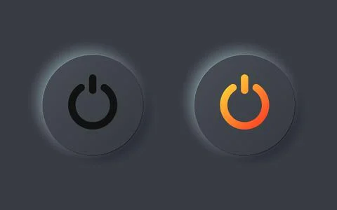 On and off buttons in flat style. Toggle switch vector illustration on isolat Illustrazione stock