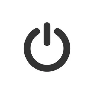 On and off buttons in flat style. Toggle switch vector illustration on isolat Stock Illustration