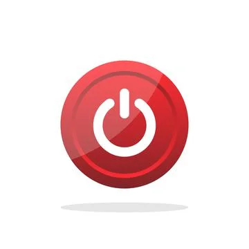 On and off buttons in flat style. Toggle switch vector illustration on isolat Stock Illustration