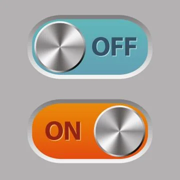 Off and on buttons Illustrazione stock