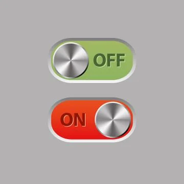 Off and on buttons Stock Illustration