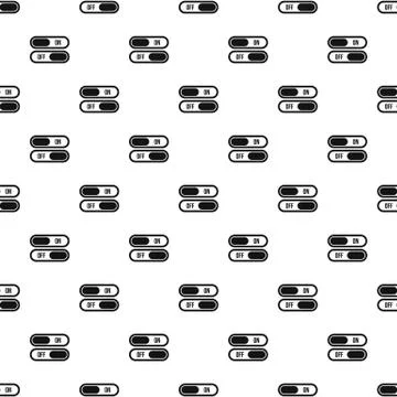 On and off buttons pattern, simple style Stock Illustration
