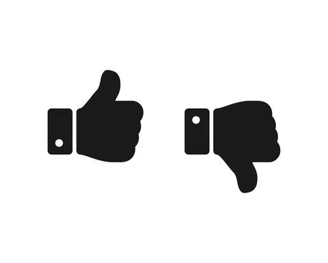 Like and dislake icon isolated on white background. Like symbol for your web  Stock Illustration