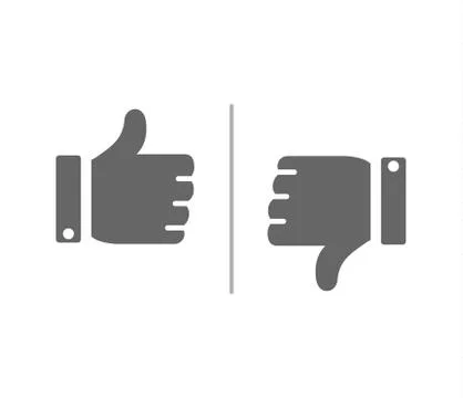 Like and Dislike button Stock Illustration
