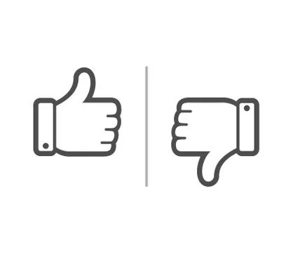 Like and Dislike button Stock Illustration