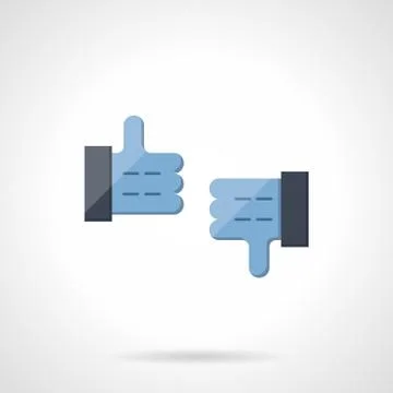 Like and dislike flat color vector icon Illustrazione stock