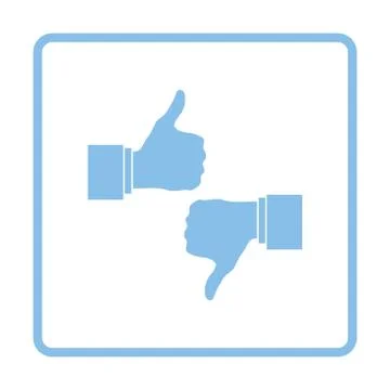 Like and dislike icon 库存插图