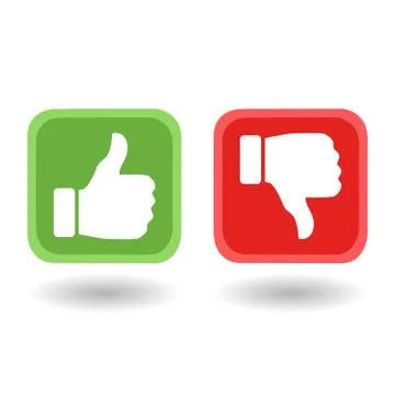Like and Dislike Icon Stock Illustration