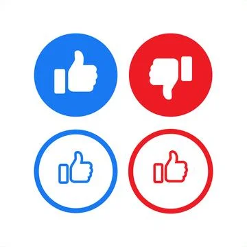 Like and Dislike Icon Stock-Illustration