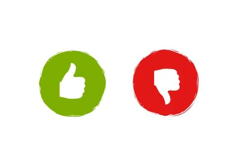 Like and dislike labels Stock Illustration