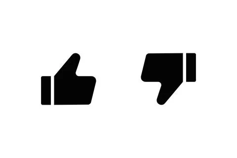 Like and dislike solid icons Stock Illustration