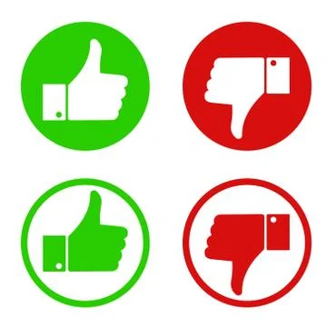 Like and dislike symbol design. Vector illustration. Illustrazione stock