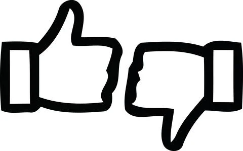 Like and dislike thumbs up and down icons Stock-Illustration