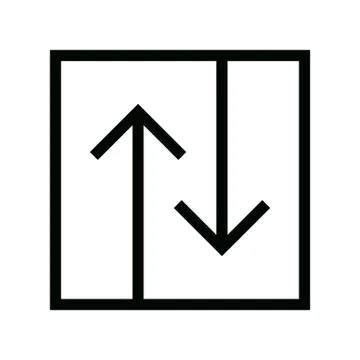 Up and down arrow flat vector icon for apps and websites Stock Illustration