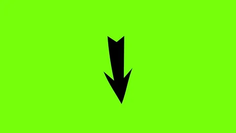 Up and Down Arrow Hand Drawn Doodle Icon on Green Background Stock Footage 317564542