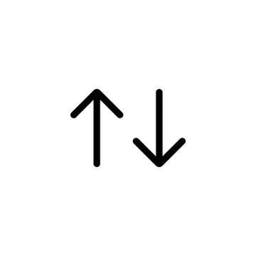 Up and down arrow icon Stock Illustration