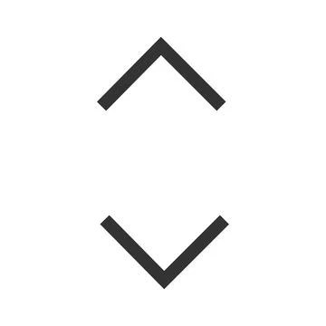 Up and down arrow icon. Navigation cursor symbol. Sign app button vector. Illustrazione stock