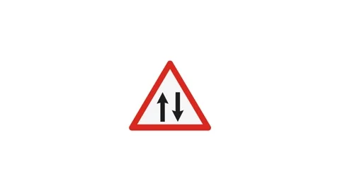Up and down arrow pointer icon sign symbol animation Road sign arrow two wa.. Stock Footage 322967054