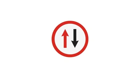 Up and down arrow pointer icon sign symbol animation Road sign arrow two wa.. Stock Footage 322967156