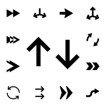 Up and down arrows flat vector icon in arrows pack Stock Illustration