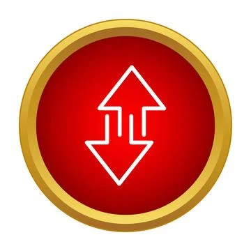 Up and down arrows icon symbolizing data transfer 스톡 일러스트
