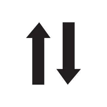 Up and down arrows Stock Illustration