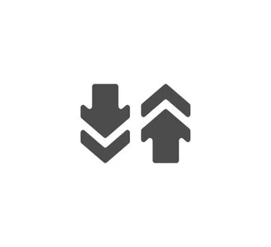 Up and down arrows Stock Illustration