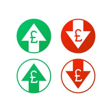Up and Down arrows with Pound sign in flat icon design on white background. V Stock Illustration