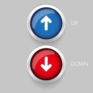 Up and Down button set Stock Illustration