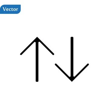 Up and Down direction icons on white background. eps10 Stock Illustration