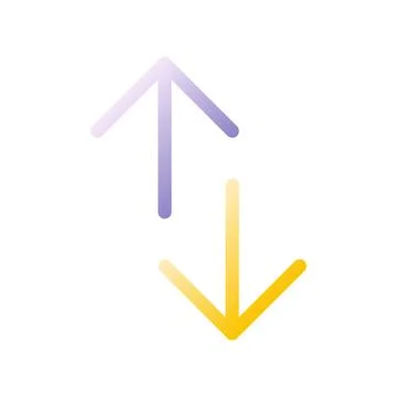 Up and down directions flat gradient two-color ui icon Illustrazione stock