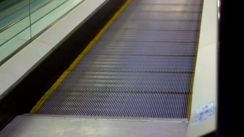 Up and down escalators in public building. Closeup 動画素材 126614746