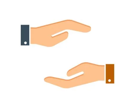 Up and down hand icon Stock Illustration
