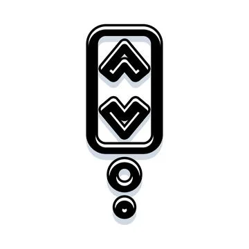 Up and down navigation arrows concept illustration Stock Illustration