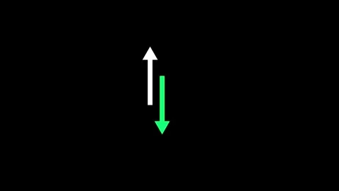 Up and down two arrow icon animated video Stock Footage 290914972