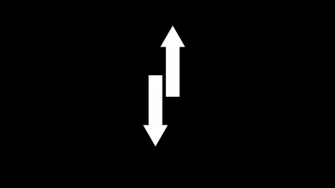 Up and down two arrow icon animated video Stock Footage 290915662