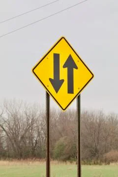 Up and Down Warning Arrows Stock Photos