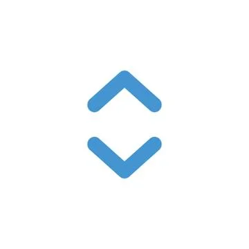 Up and down web flat simple arrows for web-design. Next and previos action Stock Illustration