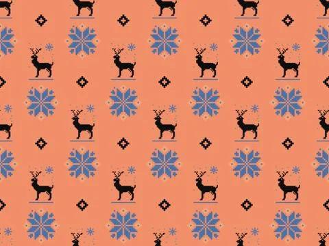 And embroidery on a seamless spring pattern. Illustrazione stock