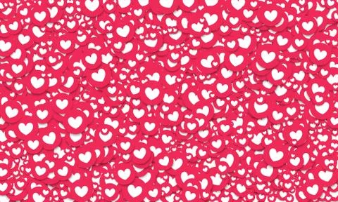 Like and heart icons vector background Stock Illustration