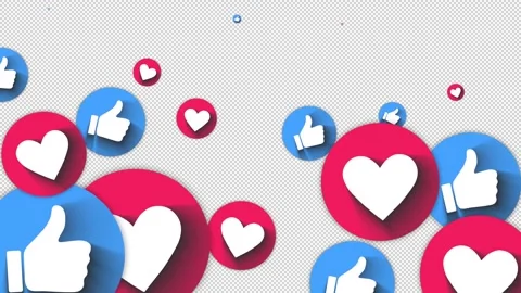 Like and Heart Transition 03 Stock Footage 252649054