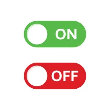  ON/OFF, On and off icon editable. Switch button vector sign Stock Illustration