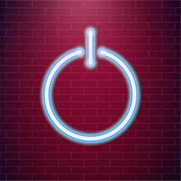 On and Off lamp Neon light Toggle switch button. Vector illustration Stock Illustration
