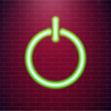On and Off lamp Neon light Toggle switch button. Vector illustration Stock Illustration