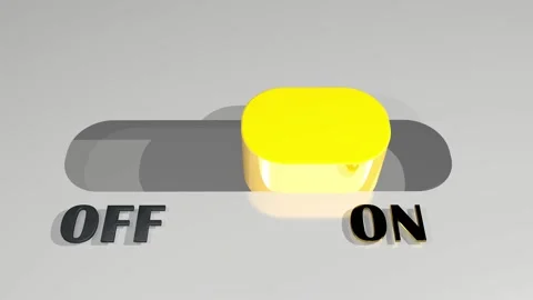 On and off lever, 3D visualization. Starting the device Stock Footage 146321053