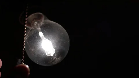 On and off light bulb Stock Footage 129841156