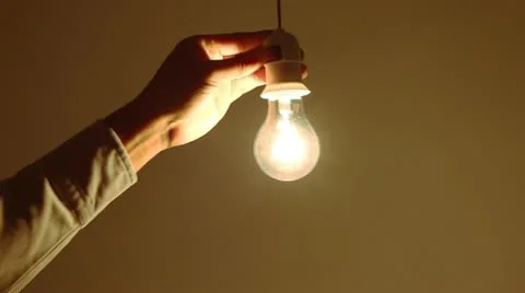 On and off lighting bulb Stock Footage 20465142