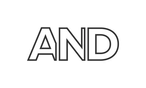 AND logo design template with strong and modern bold text. Initial based ve.. Stock Illustration