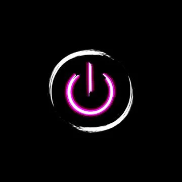 ON and OFF neon button Stock Illustration