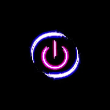 ON and OFF neon button Illustrazione stock
